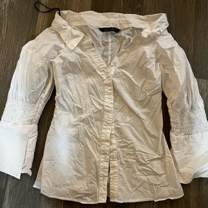 Off shoulder button down